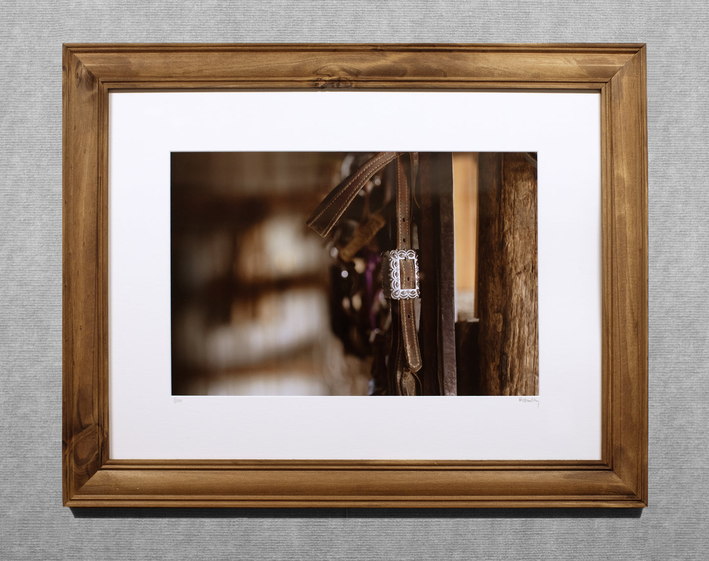 THe Silver Buckle- 12x18 matted Lustre print in an 18x24 Rustic wood frame.