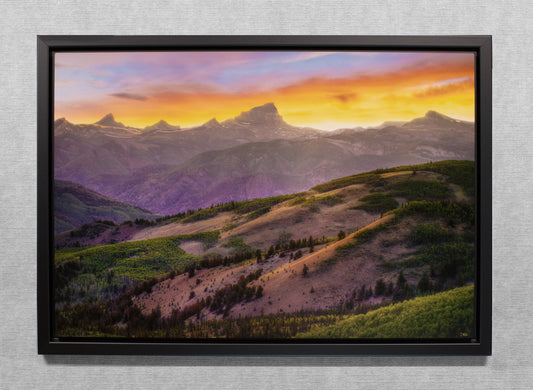 Uncompahgre Peak 20x30 Metal Print in Wood Float Frame